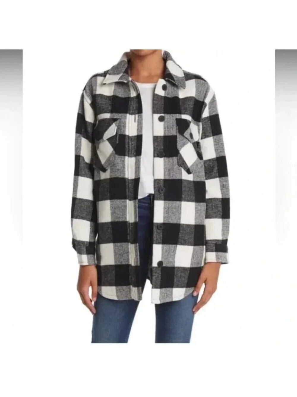 RDI Buffalo Plaid Shirt Jacket Shacket Size L